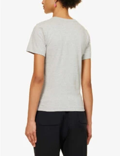 Comme Des Garçons Play Logo-print Cotton-jersey T-shirt -Ted Baker Store 1154 2000022 P1T265 GREY ALT03