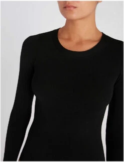 Wolford Berlin Scoop-neck Cotton-blend Body -Ted Baker Store 121 85008583 75015 BLACK ALT03