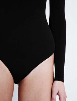 Wolford Berlin Scoop-neck Cotton-blend Body -Ted Baker Store 121 85008583 75015 BLACK ALT07