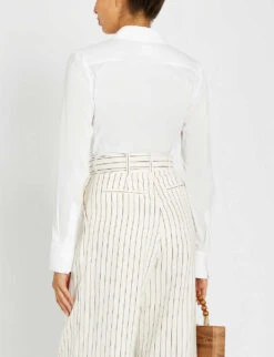 Wolford Shirt-style Cotton-blend Body -Ted Baker Store 121 85008583 79149 S 1300WHITE ALT02