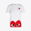 Comme Des Garçons Play Big Heart-appliqué Cotton-jersey T-shirt -Ted Baker Store 143 2000022 P1T034 WHITE ALT10