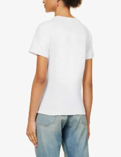 Comme Des Garçons Play Heart-logo Cotton-jersey T-shirt -Ted Baker Store 143 2000022 P1T099 WHITE ALT03