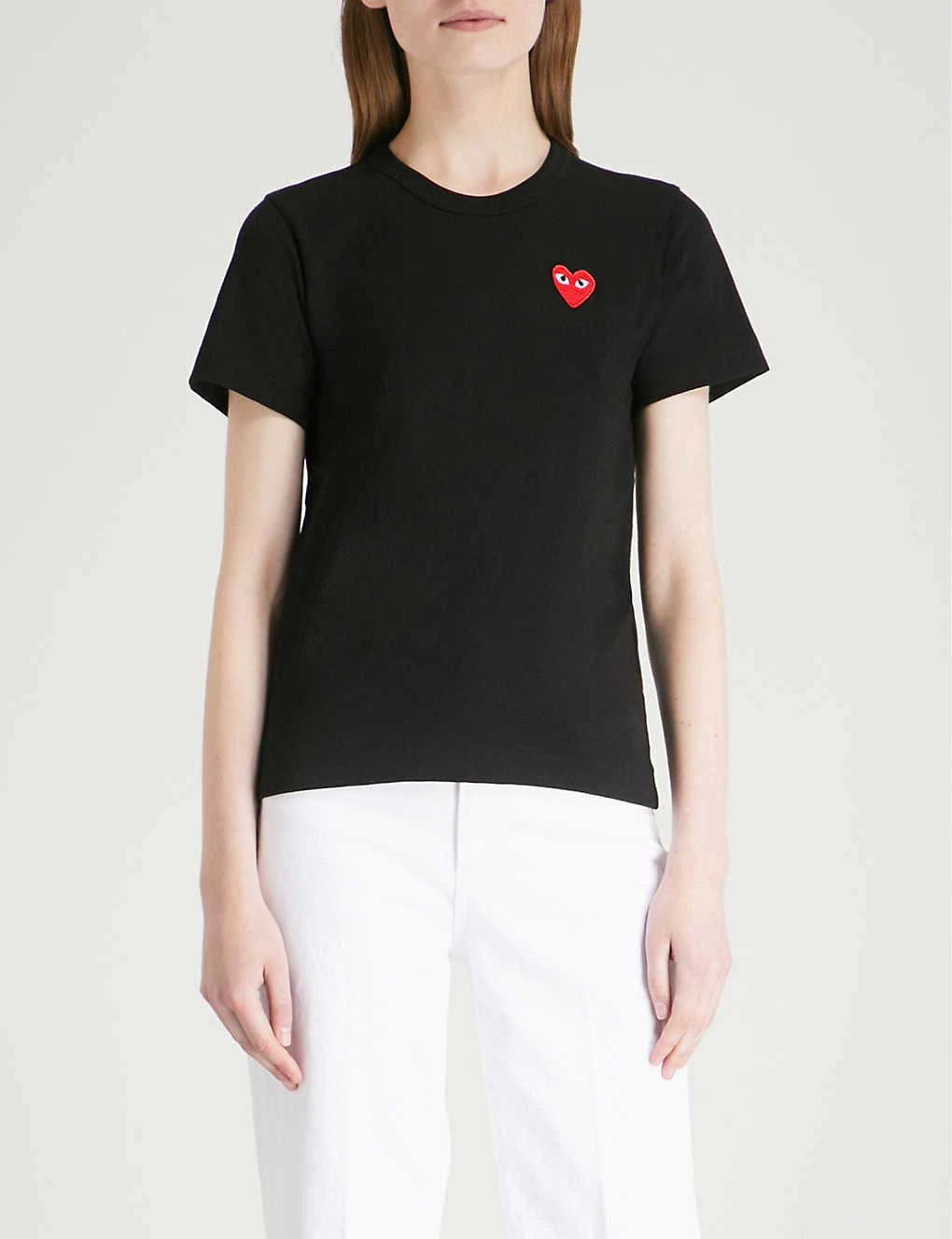 Comme Des Garçons Play Heart Logo-embroidered Cotton-jersey T-shirt 5 Comme Des Garçons Play Heart Logo-embroidered Cotton-jersey T-shirt - Image 3
