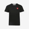 Comme Des Garçons Play Heart Logo-embroidered Cotton-jersey T-shirt 2 Comme Des Garçons Play Heart Logo-embroidered Cotton-jersey T-shirt -Ted Baker Store 143 2000022 P1T107 S BLACK M