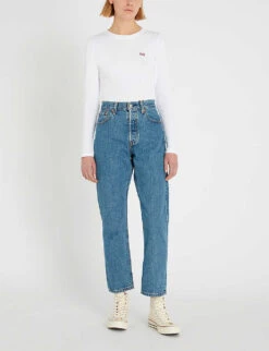 Levis Baby Logo-embroidered Cotton-jersey Top -Ted Baker Store 150 3002395 695550000 WHITE ALT01