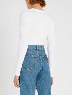 Levis Baby Logo-embroidered Cotton-jersey Top -Ted Baker Store 150 3002395 695550000 WHITE ALT02