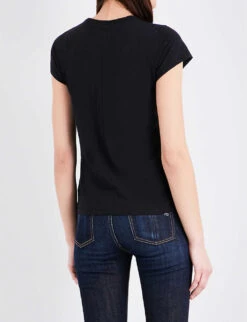 Rag & Bone Round Neck Cotton-jersey T-shirt -Ted Baker Store 150 3004401 W272C32CH BLACK ALT02