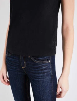 Rag & Bone Round Neck Cotton-jersey T-shirt -Ted Baker Store 150 3004401 W272C32CH BLACK ALT05