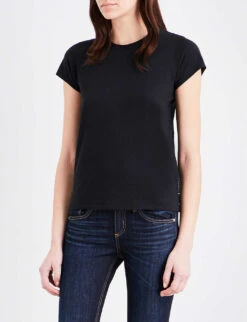 Rag & Bone Round Neck Cotton-jersey T-shirt -Ted Baker Store 150 3004401 W272C32CH BLACK M