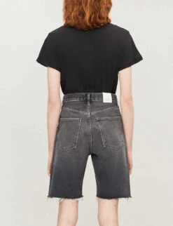 Paige Zaya V-neck Cotton And Modal-blend T-shirt -Ted Baker Store 188 3002369 5008E886260 FADEDBLACK ALT02