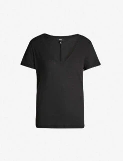 Paige Zaya V-neck Cotton And Modal-blend T-shirt