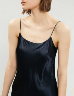 Vince Sleeveless Satin Slip Midi Dress -Ted Baker Store 197 3004397 VR68551013 COASTAL ALT03