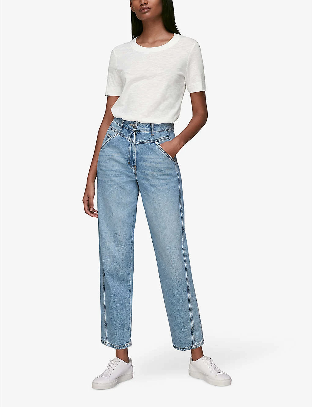 Whistles Rosa Double-trim Cotton-jersey T-shirt 4 Whistles Rosa Double-trim Cotton-jersey T-shirt - Image 2