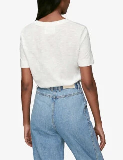 Whistles Rosa Double-trim Cotton-jersey T-shirt 9 Whistles Rosa Double-trim Cotton-jersey T-shirt -Ted Baker Store 501 10019 30980 WHITE ALT02