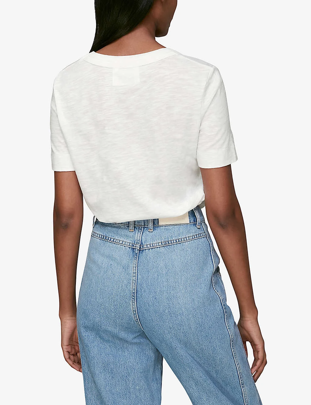 Whistles Rosa Double-trim Cotton-jersey T-shirt 5 Whistles Rosa Double-trim Cotton-jersey T-shirt - Image 3