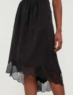 Zadig & Voltaire Joslin Silk Jacquard Skirt -Ted Baker Store 669 10175 PWGCP0302F NOIR ALT03