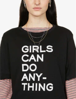 Zadig & Voltaire Bella Cotton-jersey T-shirt -Ted Baker Store 669 10175 PWGTR1801F NOIR ALT04