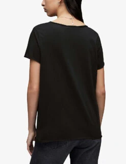 AllSaints Emelyn Tonic Short-sleeved T-shirt -Ted Baker Store 930 10136 WM115P JETBLACK ALT03