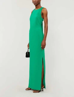 Whistles Tie Back Woven Maxi Dress -Ted Baker Store R00109043 GREEN ALT01