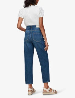 Whistles Broderie Anglaise-embellished Cotton T-shirt -Ted Baker Store R00126751 WHITE ALT02