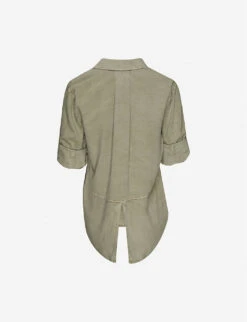 Split-back Woven Shirt -Ted Baker Store R03365711 SOFTARMY ALT01