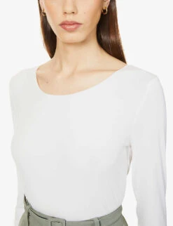 Wolford Aurora Long-sleeved Stretch-woven Top 11 Wolford Aurora Long-sleeved Stretch-woven Top -Ted Baker Store R03640371 WHITE ALT03