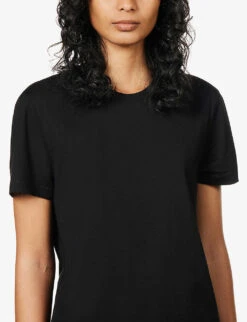 Joseph Round Neck Cotton T-shirt -Ted Baker Store R03653769 BLACK ALT04
