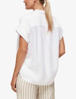 Whistles Nicola Cotton-blend Shirt -Ted Baker Store R03656045 WHITE ALT02