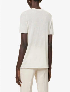 Joseph Round-neck Cashmere T-shirt -Ted Baker Store R03658517 IVORY ALT03