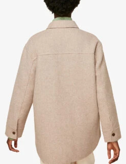 Whistles Utility Wool-blend Overshirt -Ted Baker Store R03680185 CREAM ALT02