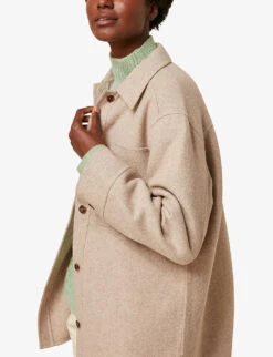 Whistles Utility Wool-blend Overshirt -Ted Baker Store R03680185 CREAM ALT03