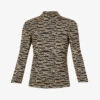 Whistles Animal-print Stretch-jersey Top