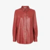Whistles Relaxed-fit Button-up Leather Shirt -Ted Baker Store R03723513 M