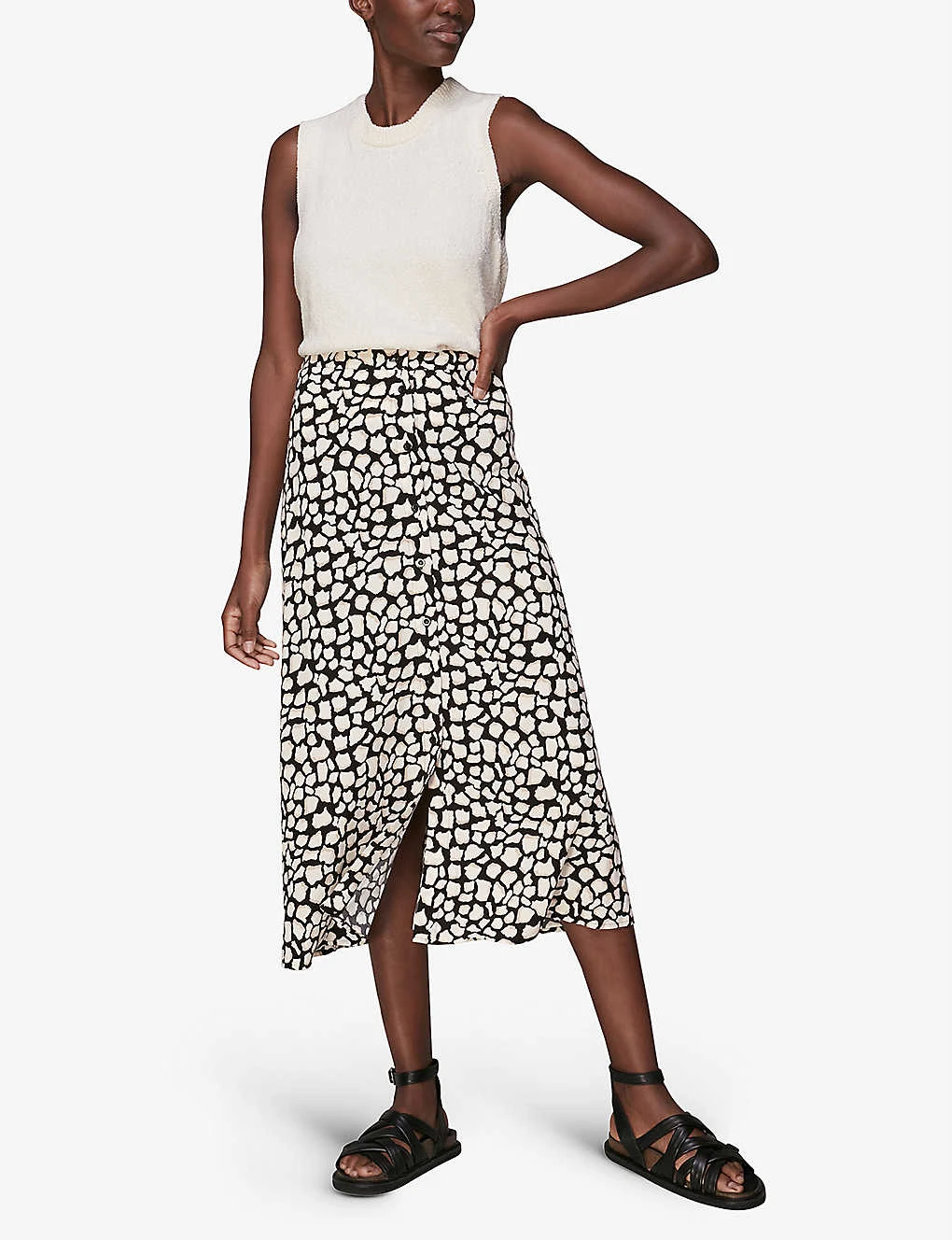 Whistles Animal-print Woven Midi Skirt 4 Whistles Animal-print Woven Midi Skirt - Image 2