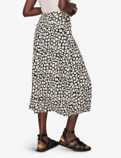 Whistles Animal-print Woven Midi Skirt 10 Whistles Animal-print Woven Midi Skirt -Ted Baker Store R03751394 MULTICOLOURED ALT02