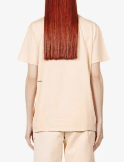 Text-print Organic-cotton-and Seaweed-blend T-shirt -Ted Baker Store R03751956 SAND ALT03