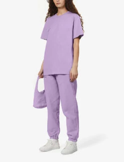 Text-print Organic-cotton T-shirt -Ted Baker Store R03752034 ORCHIDPURPLE ALT01