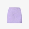 High-rise Seersucker Stretch-woven Mini Skirt -Ted Baker Store R03756657 S LILAC M