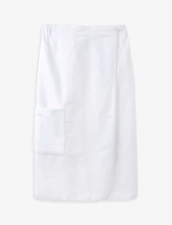 Patch Pocket Button-fastened Organic Terry-cotton Wrapped Towel Medium/large 132cm X 80cm