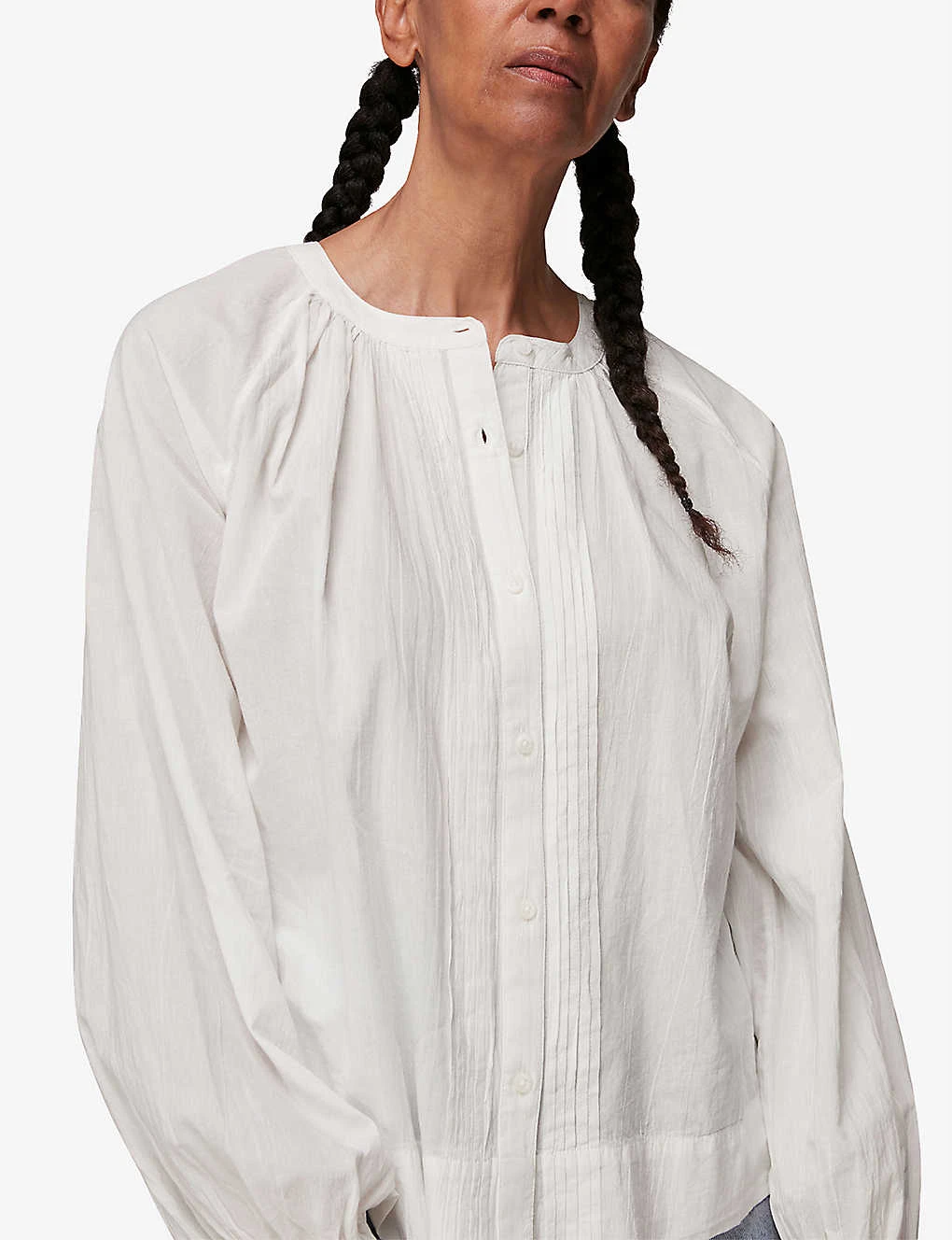 Whistles Jessie Relaxed-fit Cotton Blouse 4 Whistles Jessie Relaxed-fit Cotton Blouse - Image 2
