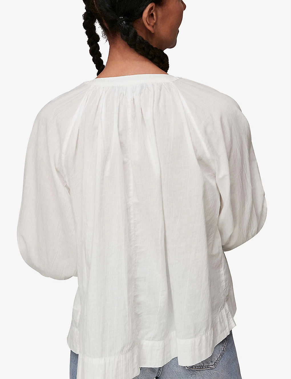 Whistles Jessie Relaxed-fit Cotton Blouse 5 Whistles Jessie Relaxed-fit Cotton Blouse - Image 3