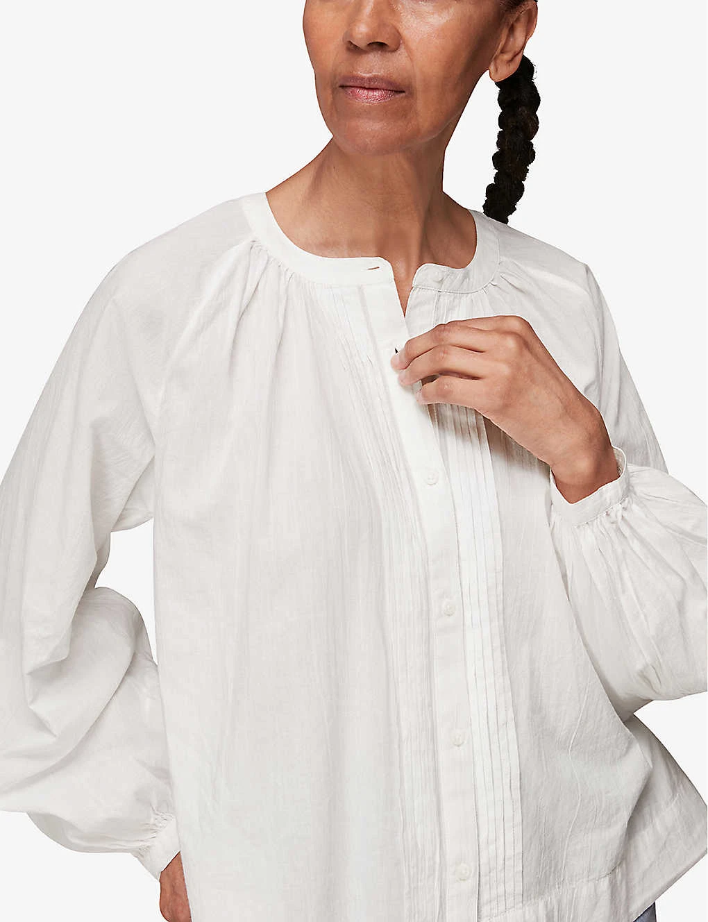 Whistles Jessie Relaxed-fit Cotton Blouse 6 Whistles Jessie Relaxed-fit Cotton Blouse - Image 4