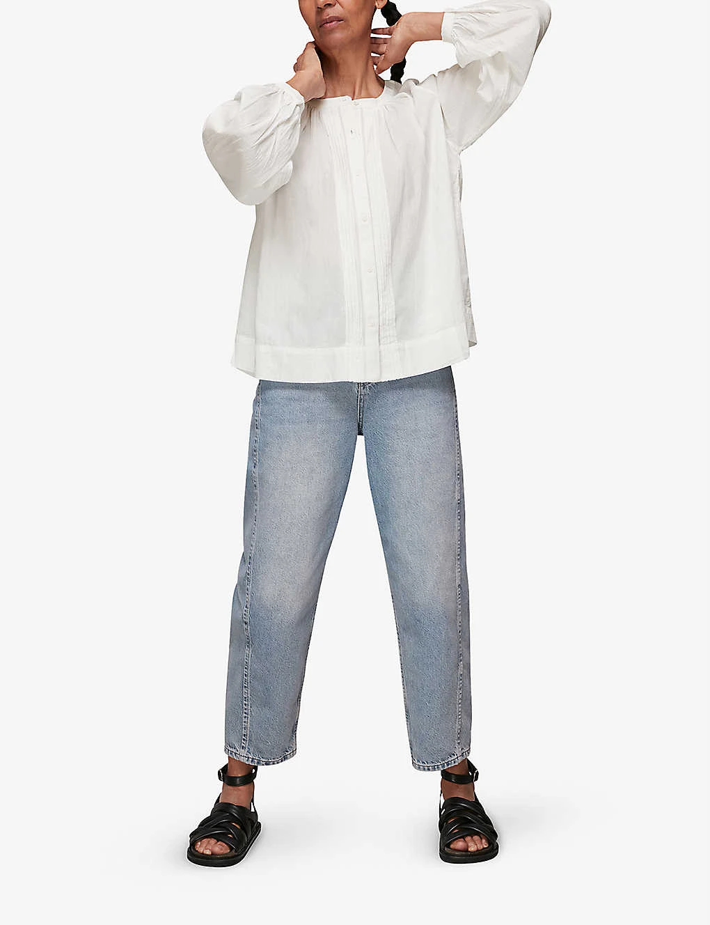 Whistles Jessie Relaxed-fit Cotton Blouse 8 Whistles Jessie Relaxed-fit Cotton Blouse - Image 6