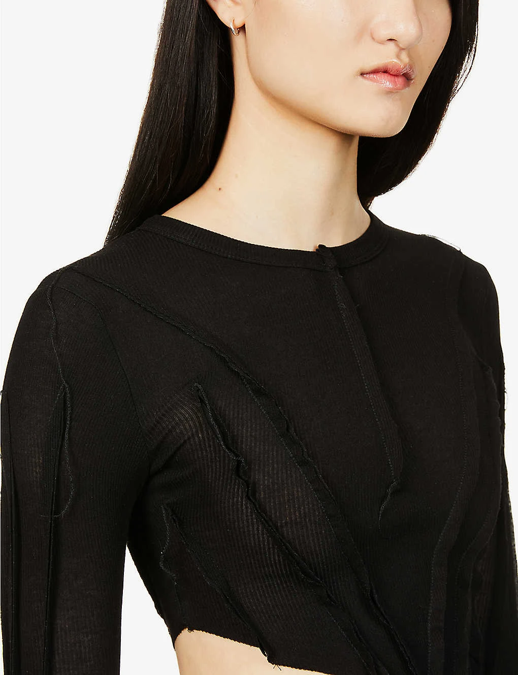 Asymmetric Long-sleeved Upcycled-jersey Top 7 Asymmetric Long-sleeved Upcycled-jersey Top - Image 5