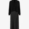 AllSaints Tierny 2-in-1 Knitted And Recycled-polyester Midi Dress 2 AllSaints Tierny 2-in-1 Knitted And Recycled-polyester Midi Dress -Ted Baker Store R03766022 BLACK M