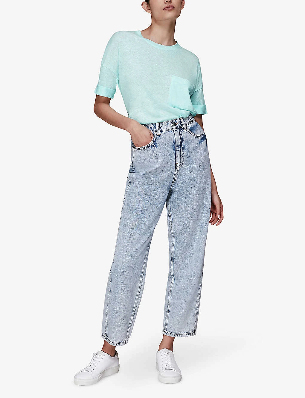 Whistles Patch-pocket Relaxed-fit Linen T-shirt 4 Whistles Patch-pocket Relaxed-fit Linen T-shirt - Image 2