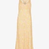 Whistles Safari-print Satin Midi Dress 2 Whistles Safari-print Satin Midi Dress -Ted Baker Store R03776759 YELLOW M