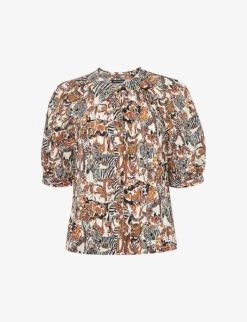 Whistles Safari Print Woven Shirt