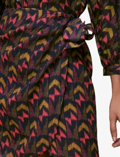 Whistles Ikat-print Wrap-front Cotton Mini Skirt 11 Whistles Ikat-print Wrap-front Cotton Mini Skirt -Ted Baker Store R03778569 MULTICOLOURED ALT04