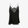 Zadig & Voltaire Christy Lace-trimmed Silk-crepe De Chine Camisole 2 Zadig & Voltaire Christy Lace-trimmed Silk-crepe De Chine Camisole -Ted Baker Store R03799479 NOIR M